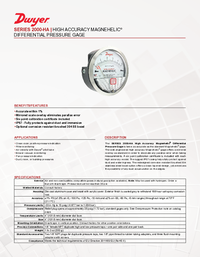Thumbnail of document Data Sheet - 2000-HA  Magnehelic Differential Pressure Gage